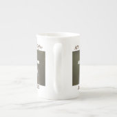 Kaffee und mein Hundebüt Kissen Porzellantasse (Rückseite)