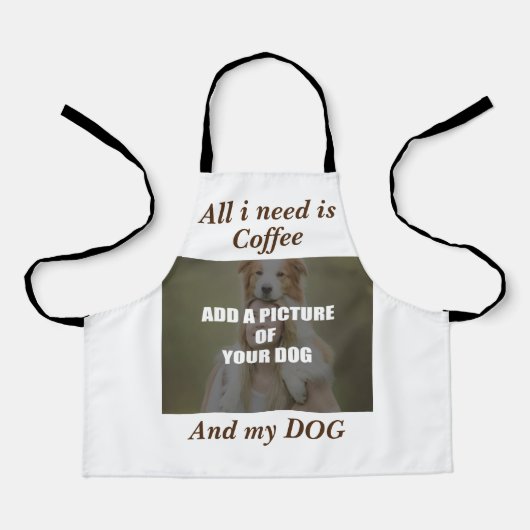 Kaffee und mein Hundebüt Kissen Schürze (Vorderseite)