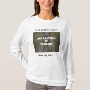 Kaffee und mein Hundebüt Kissen T-Shirt