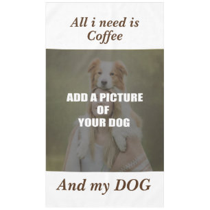Kaffee und mein Hundebüt Kissen Tischdecke