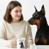 Kaffee und meine Doberman Blacks niedlich/Tasse pe Kaffeetasse