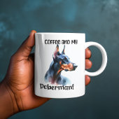 Kaffee und meine Doberman Blacks niedlich/Tasse pe Kaffeetasse