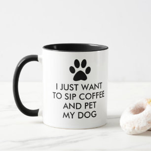 Kaffee und meine Hundeslogan-Typografie Tasse