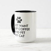Kaffee und meine Katze Big Tasse (Vorderseite Links)