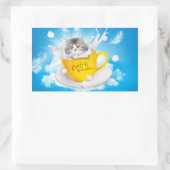 Kaffee und Milch Rechteckiger Aufkleber (Tasche)