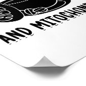 Kaffee und Mitochondrien | Geschenke der Biologie Poster (Ecke)