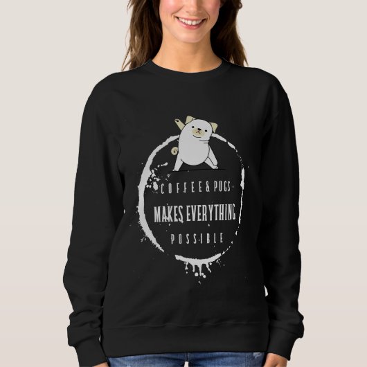 Kaffee und Mops Klassischer T - Shirt 249 (Vorderseite)
