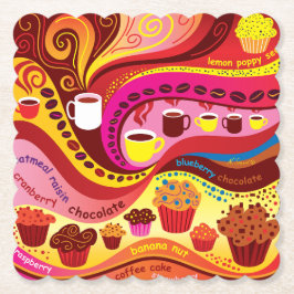 Kaffee- und Muffin-Muster Untersetzer