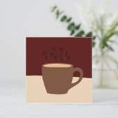 Kaffee und Musik - Kaffee-Cup mit musikalischer St Einladung (Stehend Vorderseite)