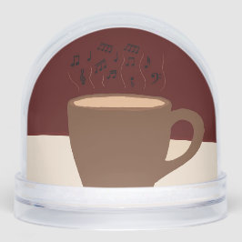 Kaffee und Musik - Kaffee-Cup mit musikalischer St Schneekugeln