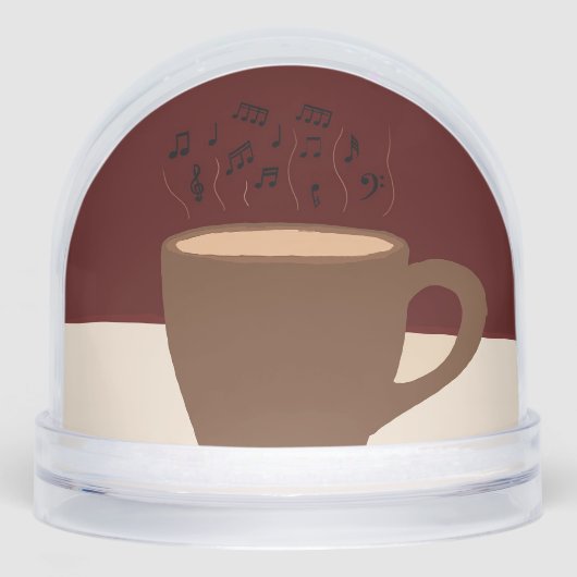 Kaffee und Musik - Kaffee-Cup mit musikalischer St Schneekugeln (Vorderseite)