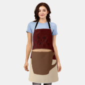 Kaffee und Musik - Kaffee-Cup mit musikalischer St Schürze (Getragen)