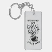 Kaffee und Musik Schlüsselanhänger (Vorderseite links)
