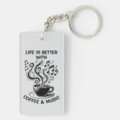 Kaffee und Musik Schlüsselanhänger (Rückseite)