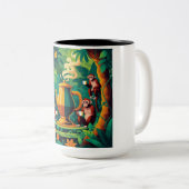 Kaffee und Paradies Zweifarbige Tasse (VorderseiteRechts)