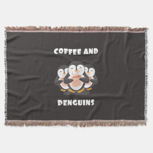 Kaffee und Pinguine Decke (Vorderseite)