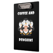 Kaffee und Pinguine Klemmbrett (Links)