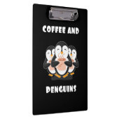 Kaffee und Pinguine Klemmbrett (Rechts)