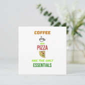 Kaffee und Pizza Karte (Stehend Vorderseite)