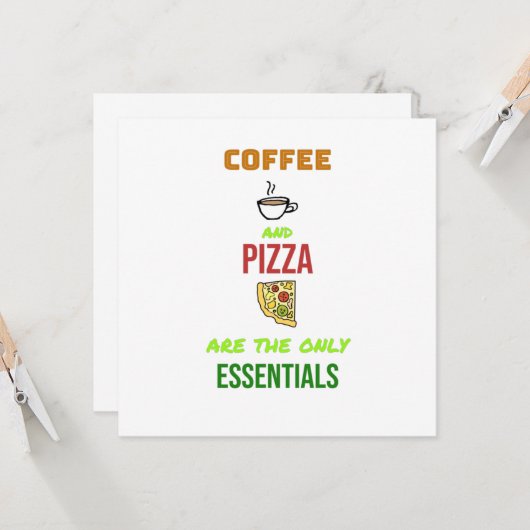 Kaffee und Pizza Karte (Vorderseite/Rückseite Beispiel)