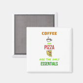 Kaffee und Pizza Magnet (Vorderseite/Rückseite)