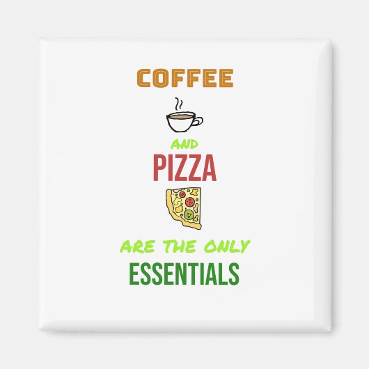 Kaffee und Pizza Magnet (Vorne)