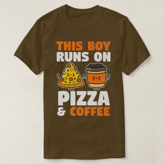 Kaffee und Pizza Premium T-Shirt (Design vorne)