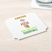 Kaffee und Pizza Untersetzer (angewinkelt)