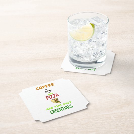 Kaffee und Pizza Untersetzer (Vor Ort)