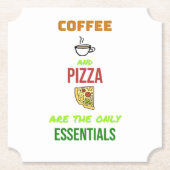 Kaffee und Pizza Untersetzer (Vorderseite)