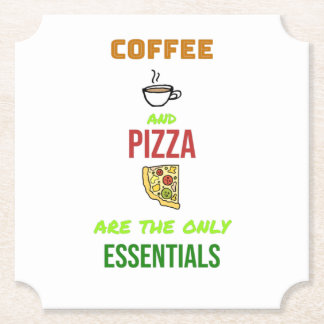 Kaffee und Pizza Untersetzer