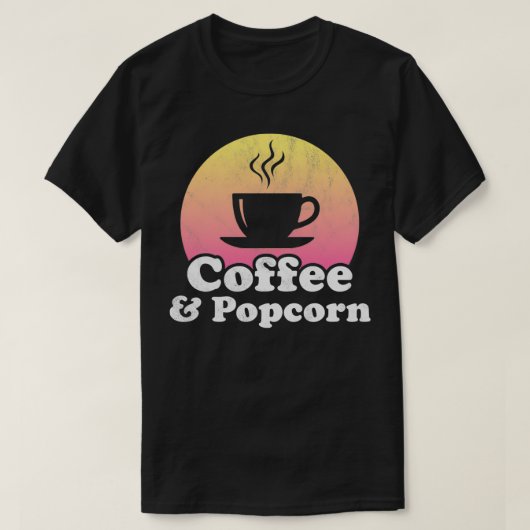 Kaffee- und Popcorn-Pullover T-Shirt (Design vorne)
