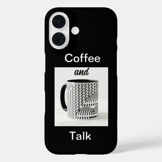 Kaffee und reden schwarz Case-Mate iPhone hülle (Rückseite)