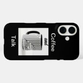 Kaffee und reden schwarz Case-Mate iPhone hülle (Rückseite (Horizontal))