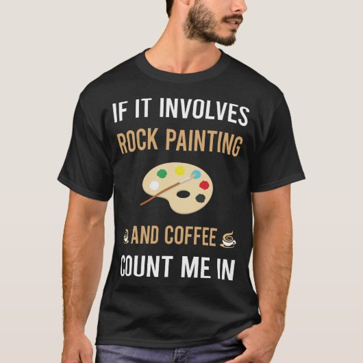 Kaffee- und Rockmalereien T-Shirt (Vorderseite)