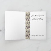 Kaffee und Sage iKat ZigZag Muster Dankeskarte (Innenseite)