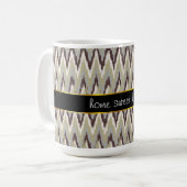Kaffee und Sage iKat ZigZag Muster Kaffeetasse (Vorderseite Links)