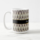 Kaffee und Sage iKat ZigZag Muster Kaffeetasse (Links)