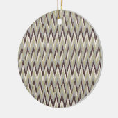 Kaffee und Sage iKat ZigZag Muster Keramik Ornament (Links)