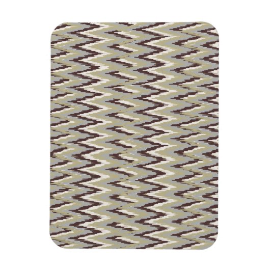 Kaffee und Sage iKat ZigZag Muster Magnet (Vertikal)