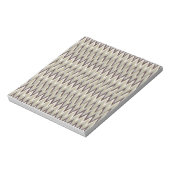Kaffee und Sage iKat ZigZag Muster Notizblock (Rotiert)
