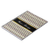 Kaffee und Sage iKat ZigZag Muster Notizblock (Linke Seite)