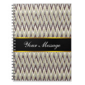 Kaffee und Sage iKat ZigZag Muster Notizblock (Vorderseite)