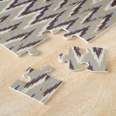 Kaffee und Sage iKat ZigZag Muster Puzzle (Seite)