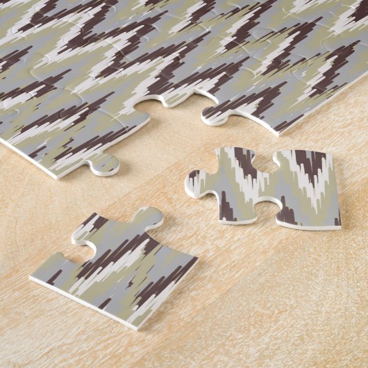 Kaffee und Sage iKat ZigZag Muster Puzzle (Seite)