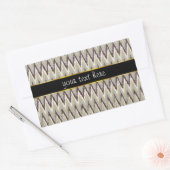 Kaffee und Sage iKat ZigZag Muster Rechteckiger Aufkleber (Umschlag)