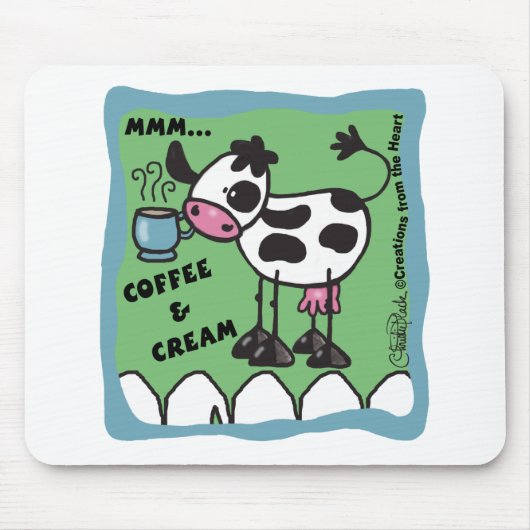 Kaffee und Sahne Mousepad (Vorne)