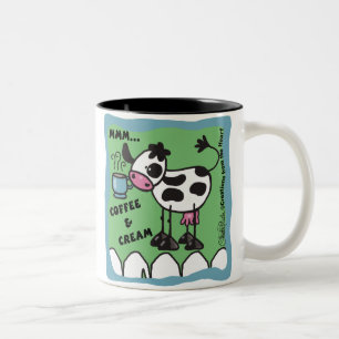 Kaffee und Sahne Zweifarbige Tasse