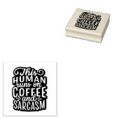 Kaffee und Sarcasm Gummistempel (Stempel)