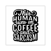 Kaffee und Sarcasm Gummistempel (Prägung)